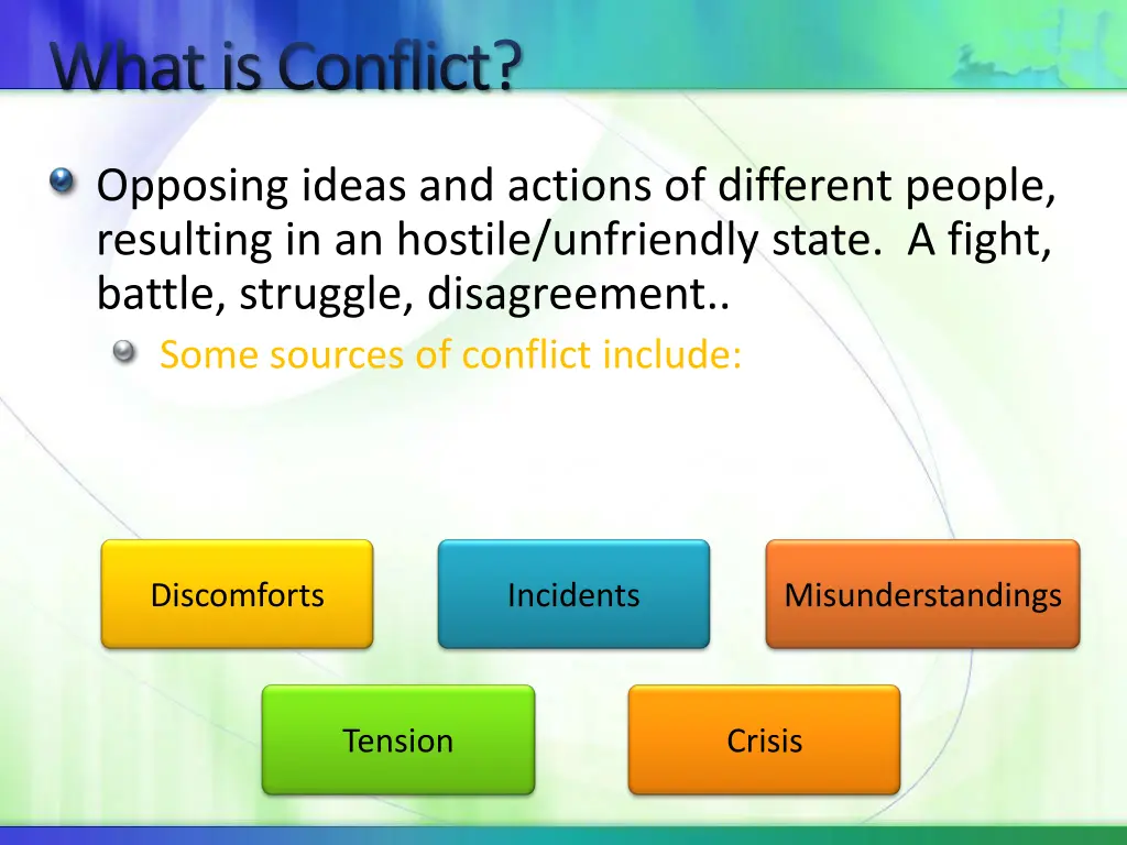 what is conflict