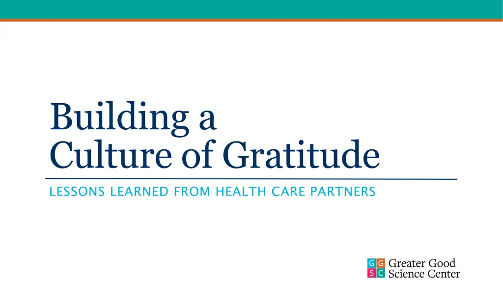 building a culture of gratitude