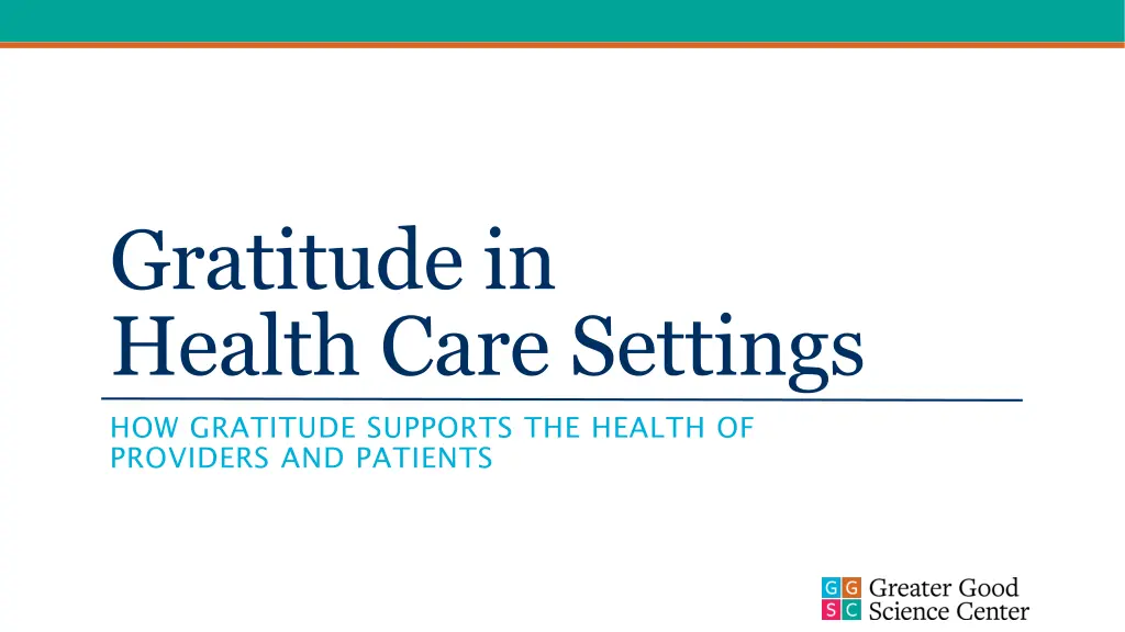 gratitude in health care settings