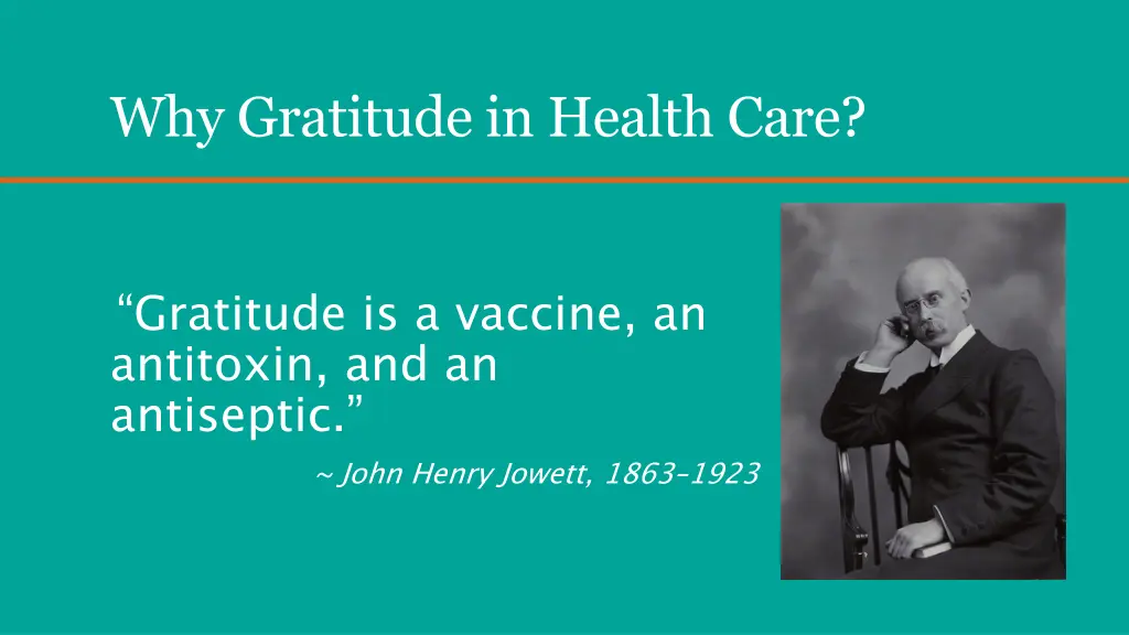 why gratitude in health care