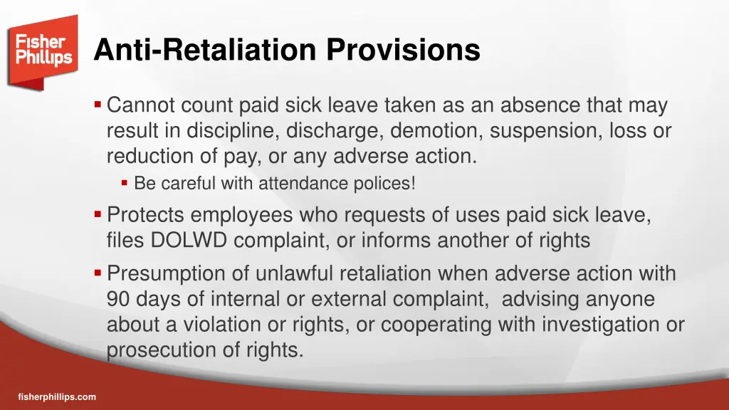 anti retaliation provisions