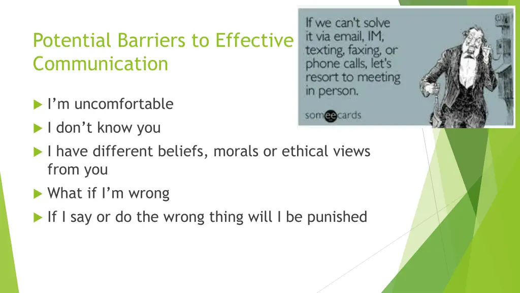 potential barriers to effective communication