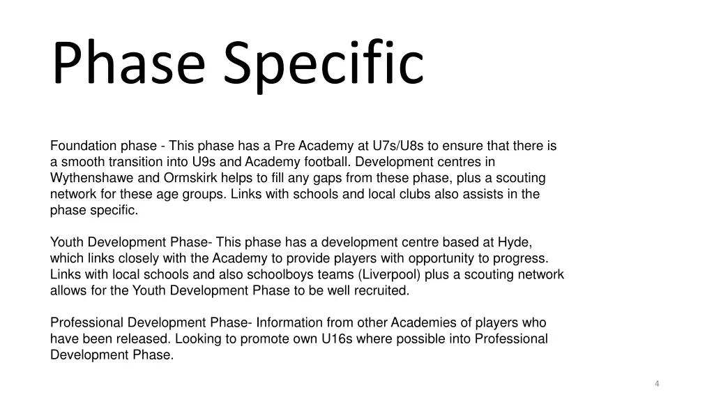 phase specific