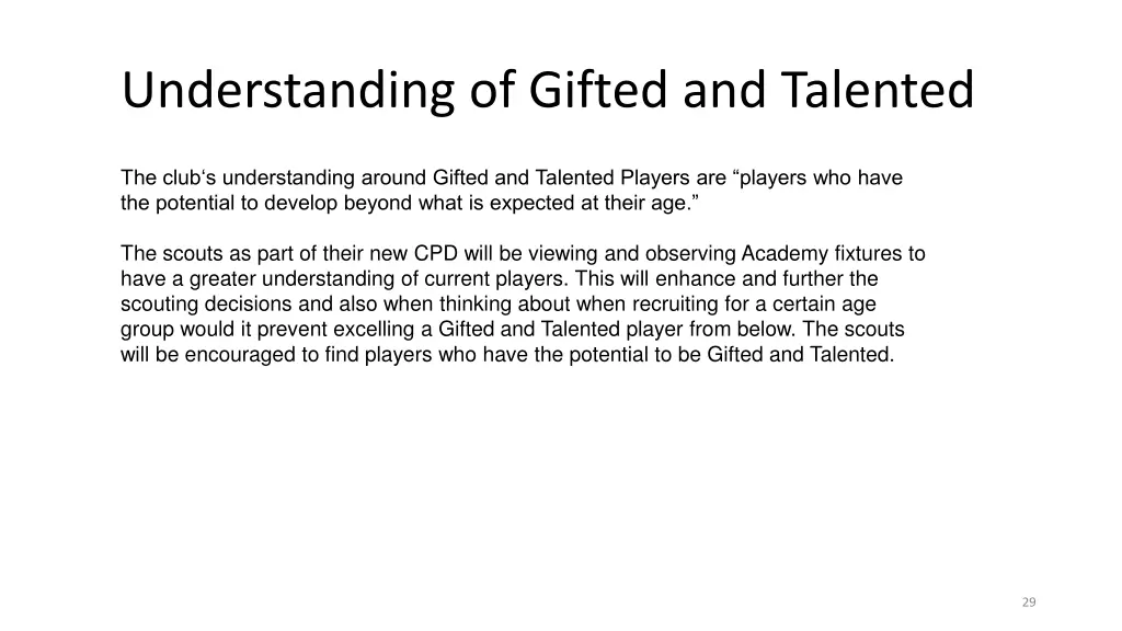 understanding of gifted and talented