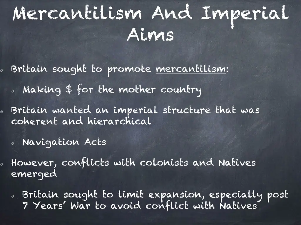 mercantilism and imperial aims