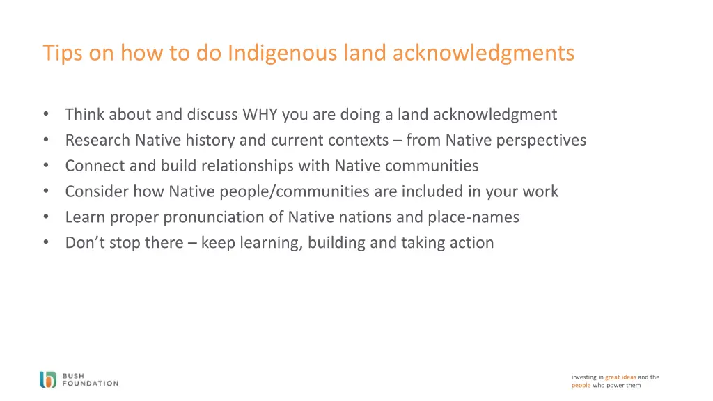 tips on how to do indigenous land acknowledgments