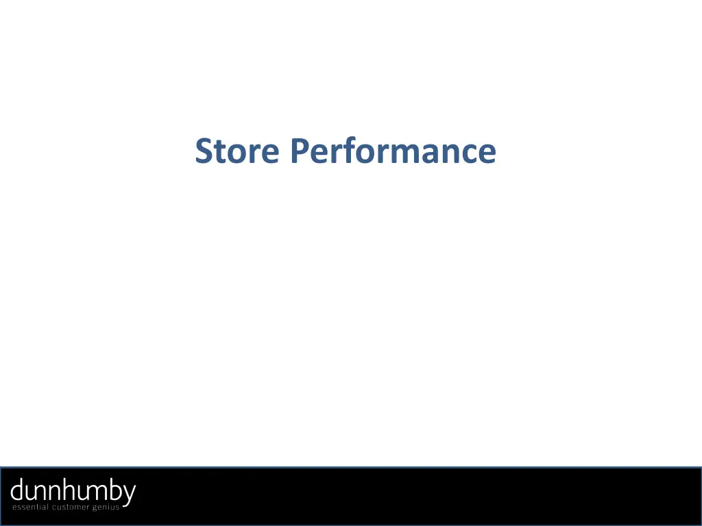 store performance