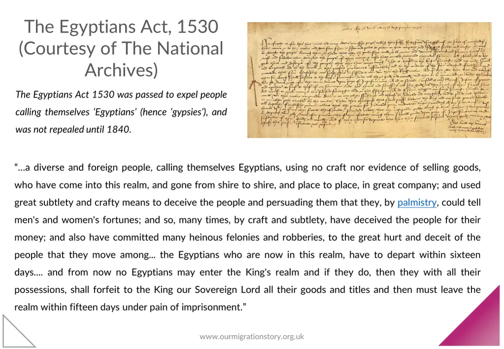 the egyptians act 1530 courtesy of the national