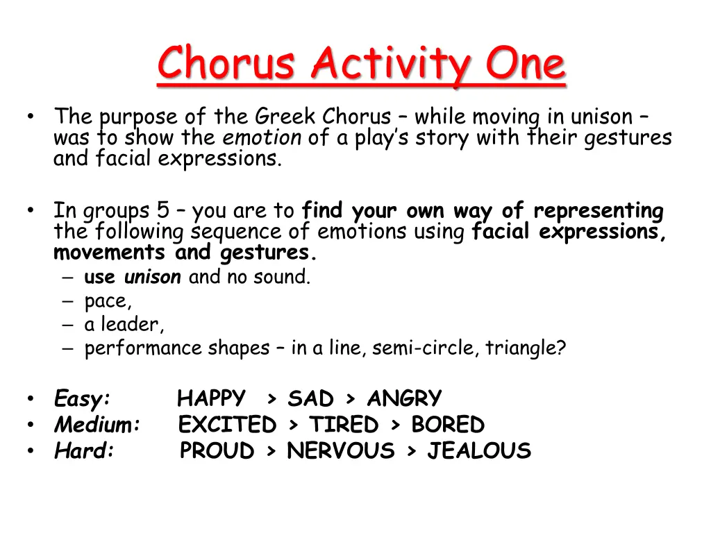 chorus activity one the purpose of the greek