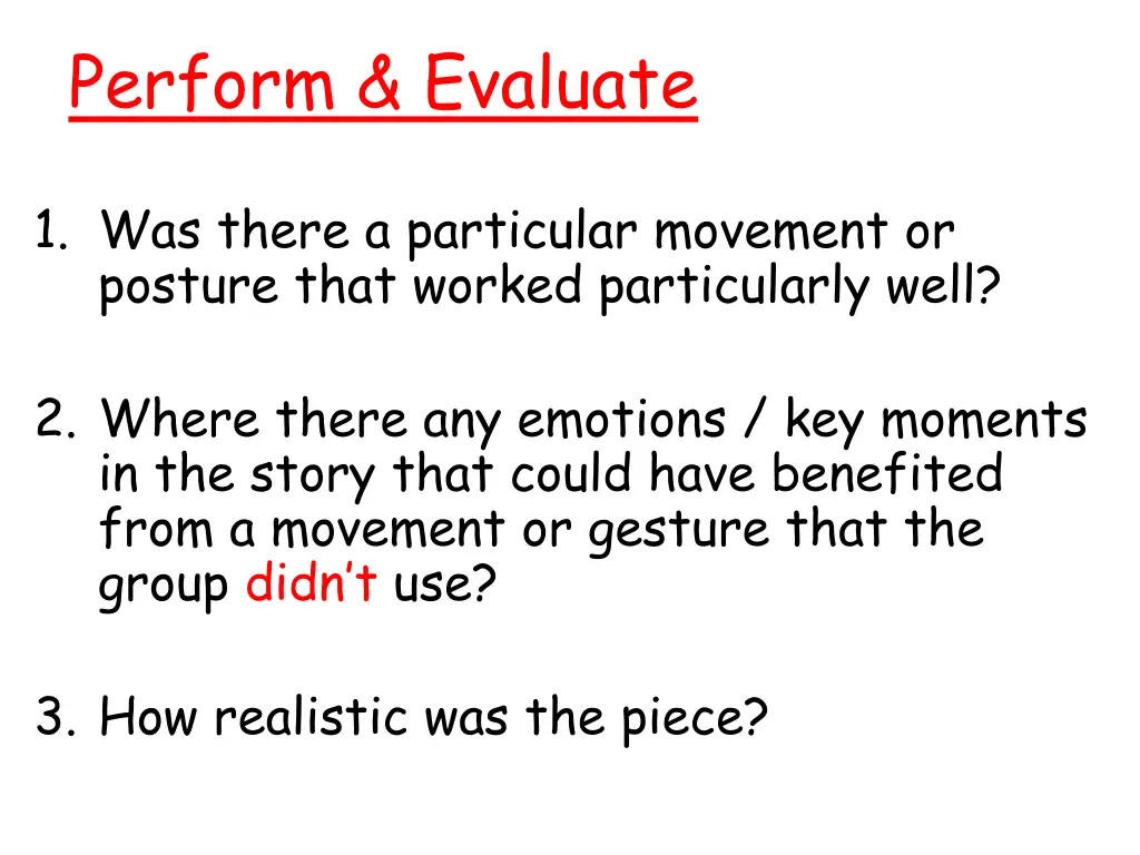 perform evaluate