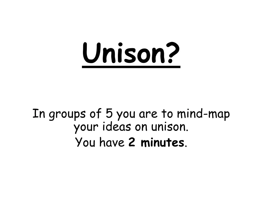 unison