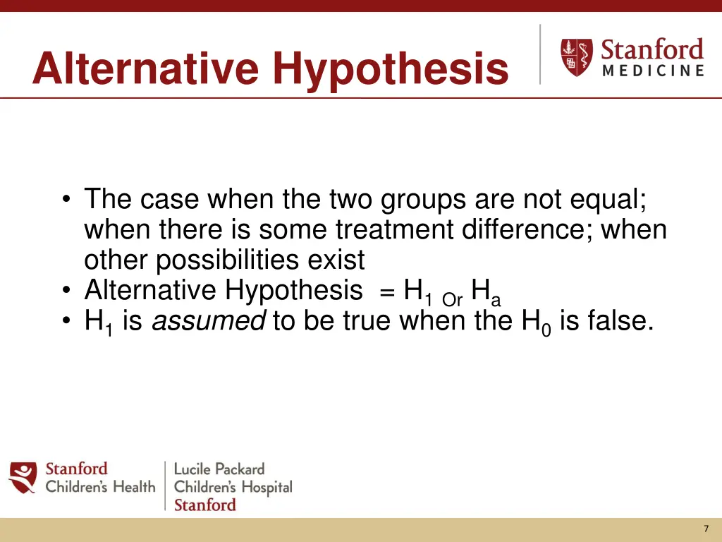 alternative hypothesis 1