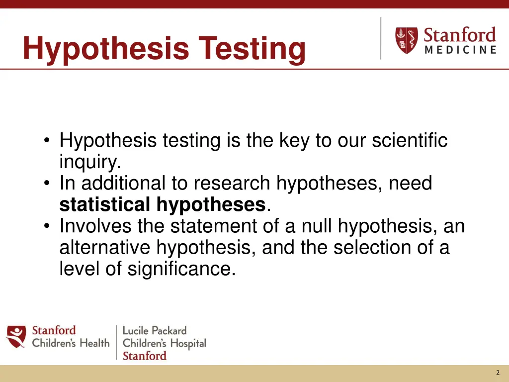 hypothesis testing