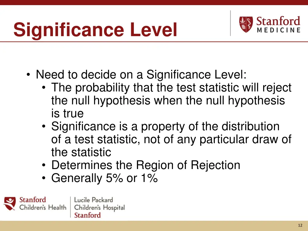 significance level