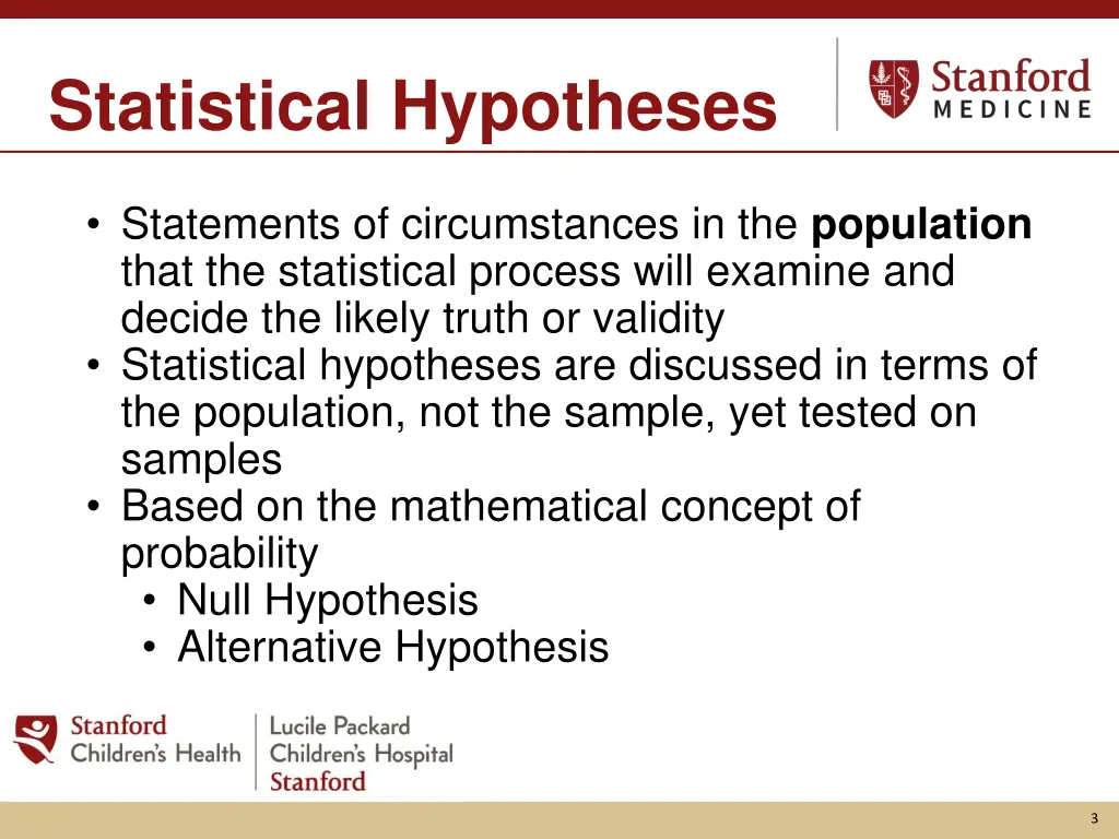 statistical hypotheses