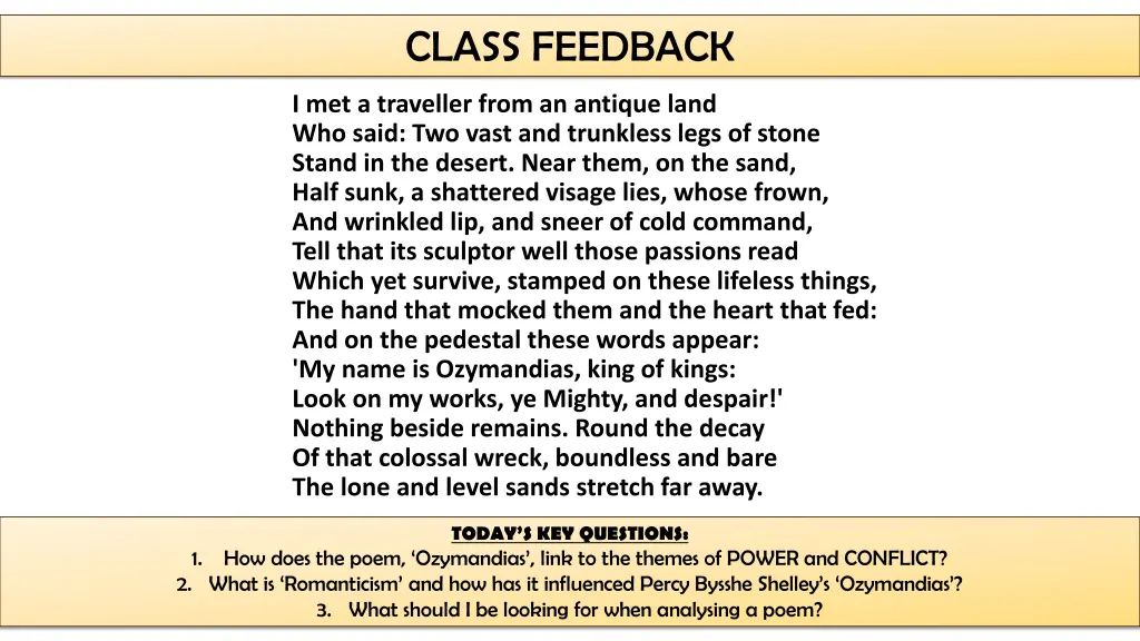 class feedback