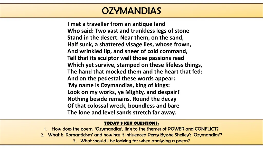 ozymandias