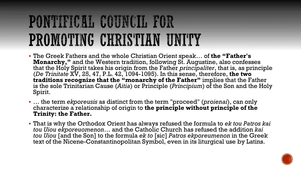 pontifical council for promoting christian unity