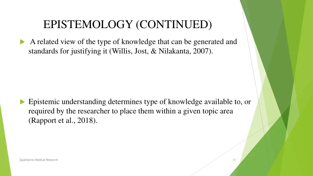 epistemology continued