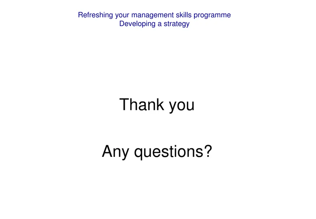 refreshing your management skills programme 25