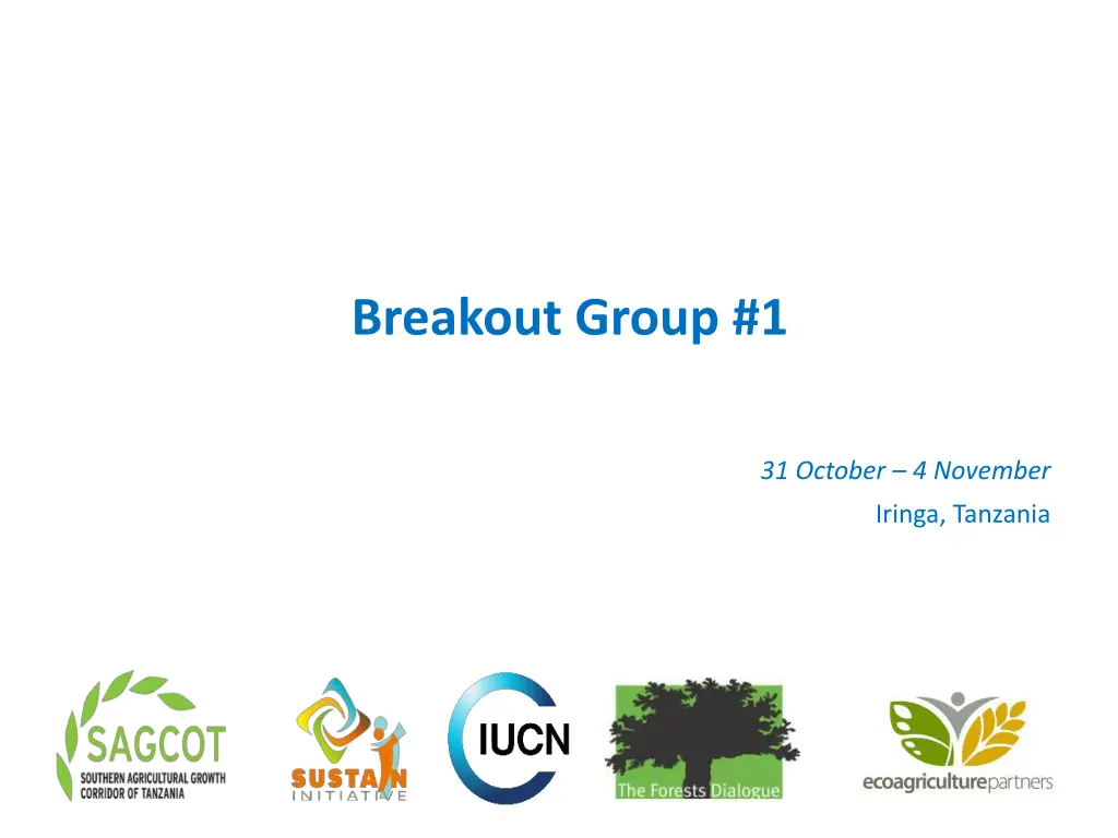 breakout group 1