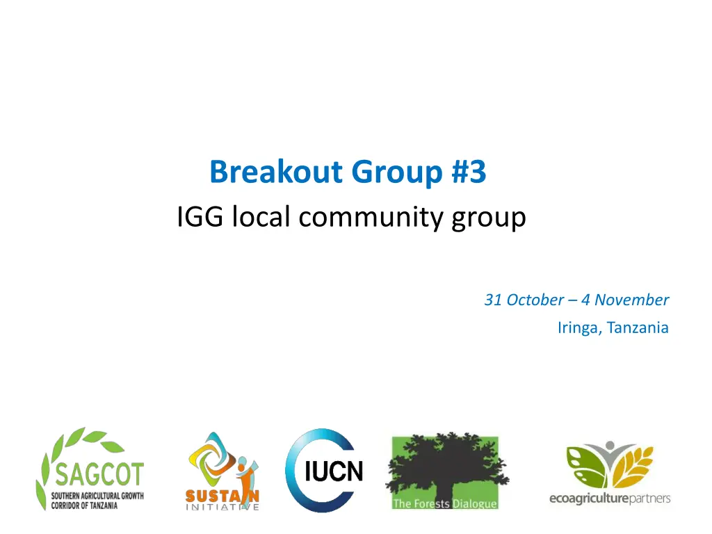 breakout group 3 igg local community group