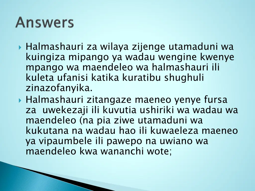 halmashauri za wilaya zijenge utamaduni