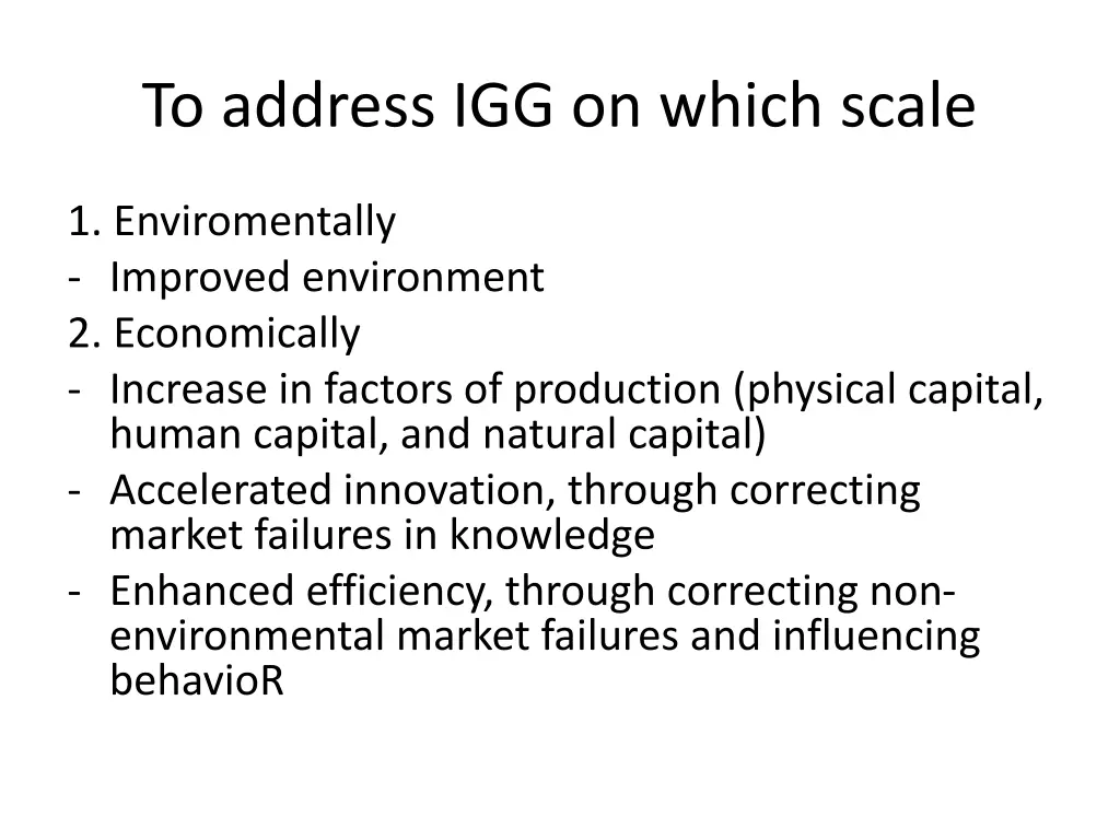 to address igg on which scale