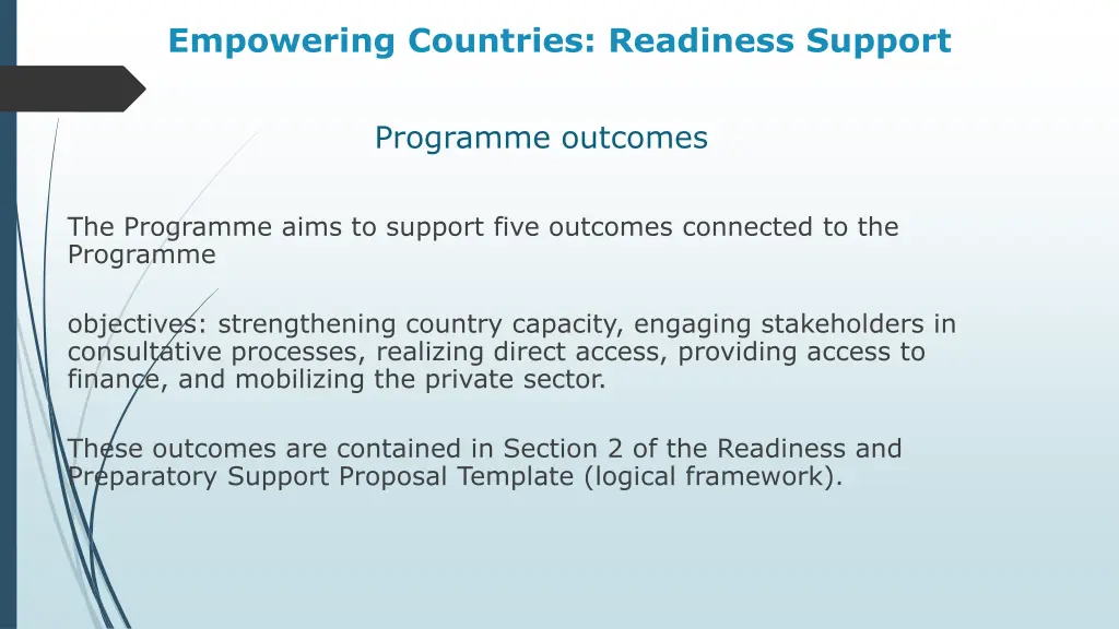 empowering countries readiness support 3