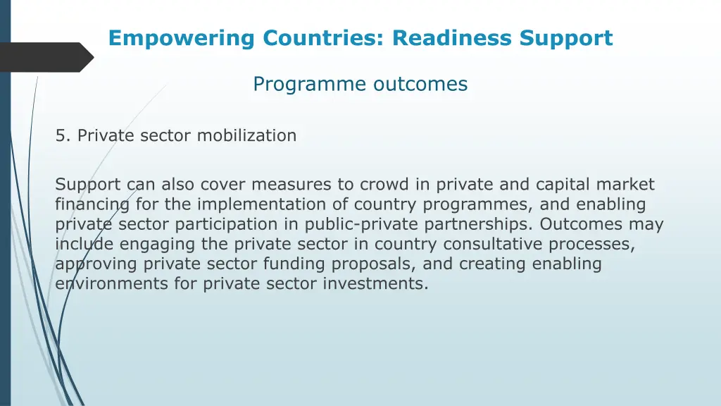 empowering countries readiness support 8