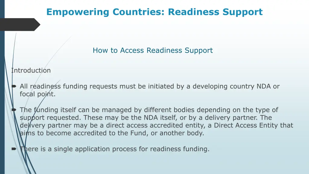 empowering countries readiness support 9