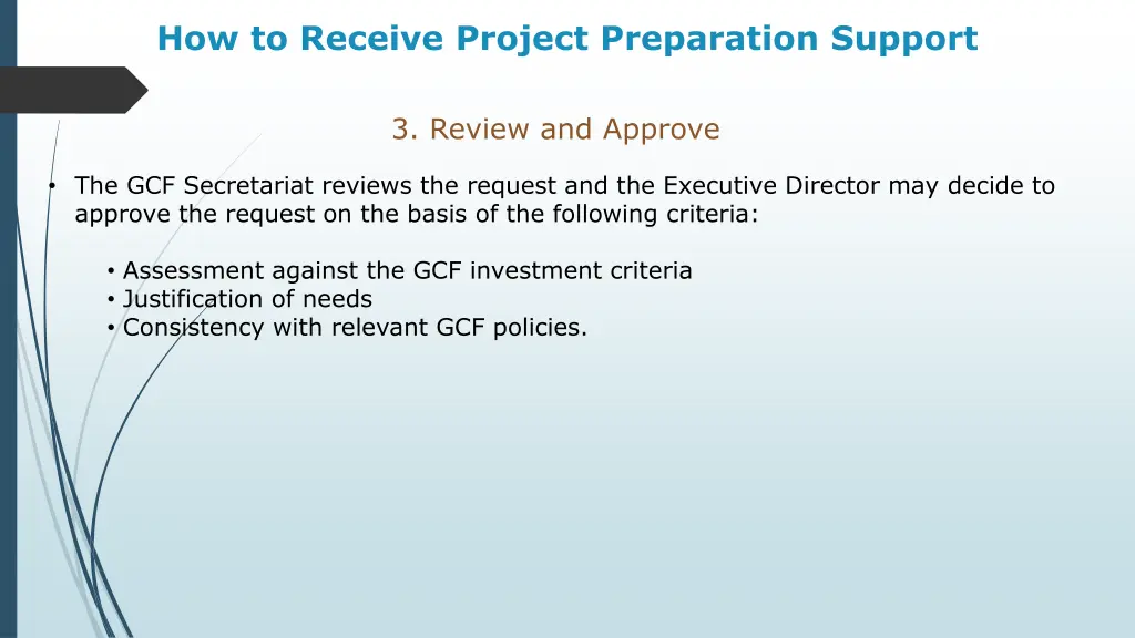 how to receive project preparation support 1