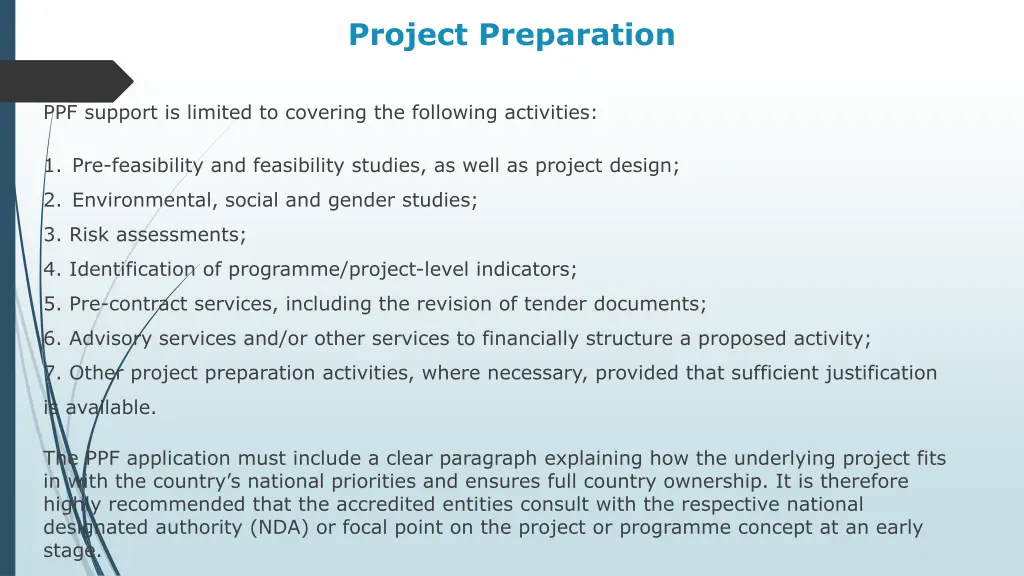 project preparation 1