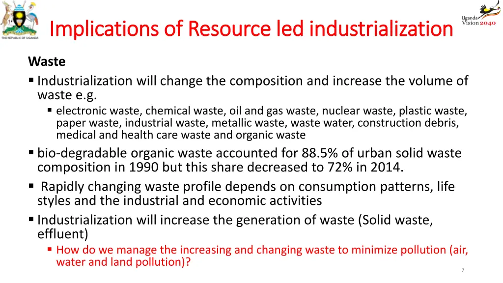 implications of resource led industrialization