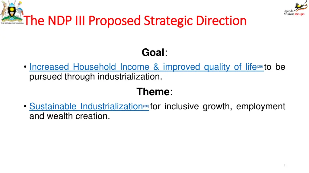 the ndp iii proposed strategic direction