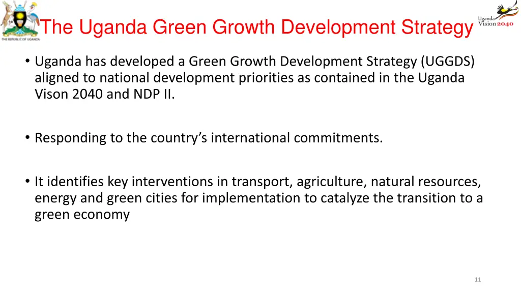 the uganda green growth development strategy