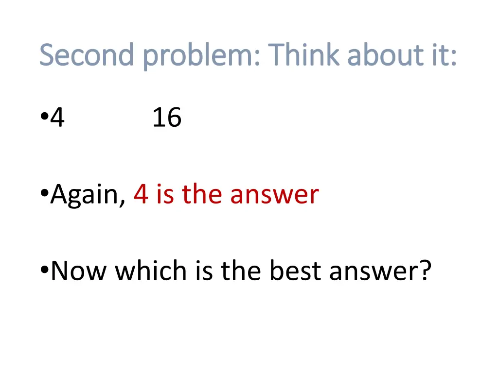 second problem think about it second problem