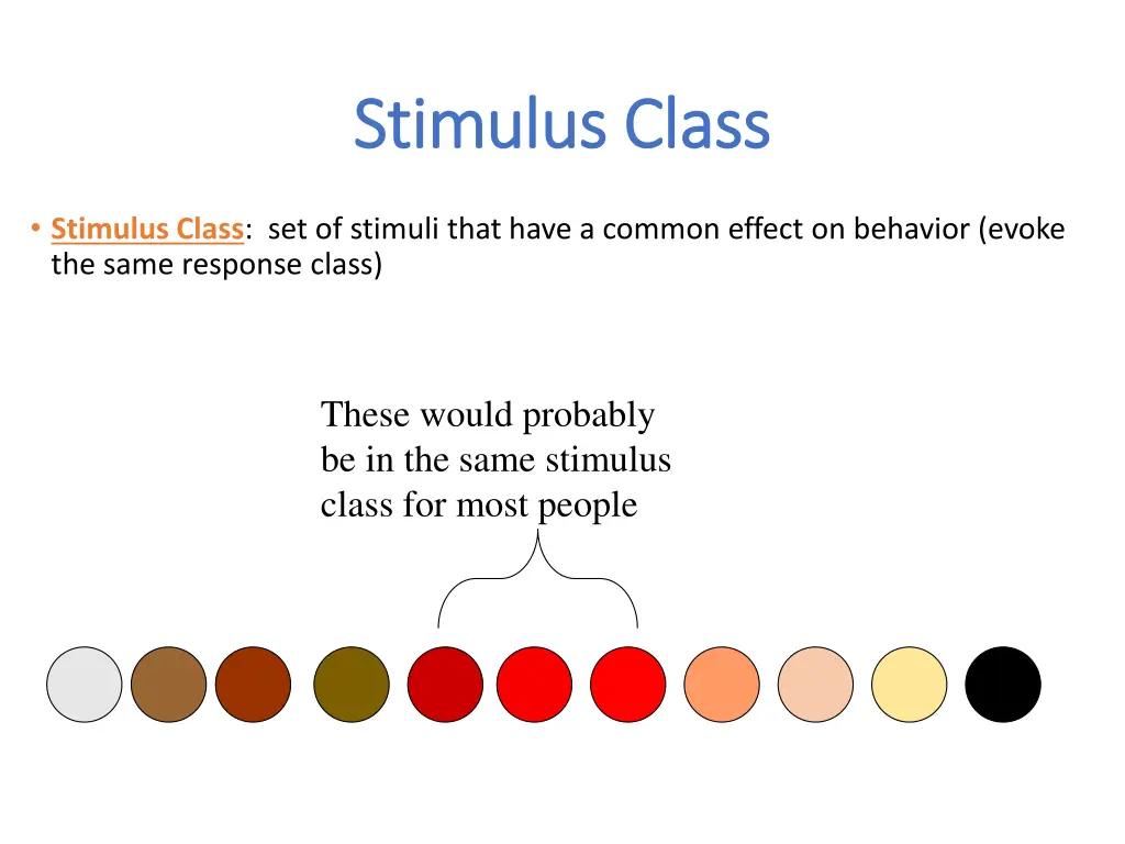 stimulus class stimulus class