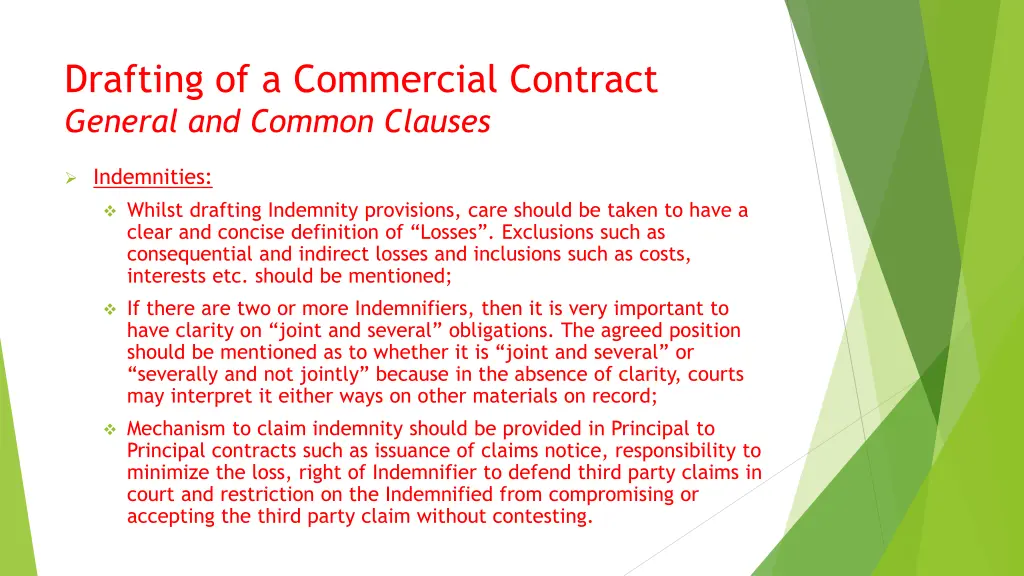 drafting of a commercial contract general 14