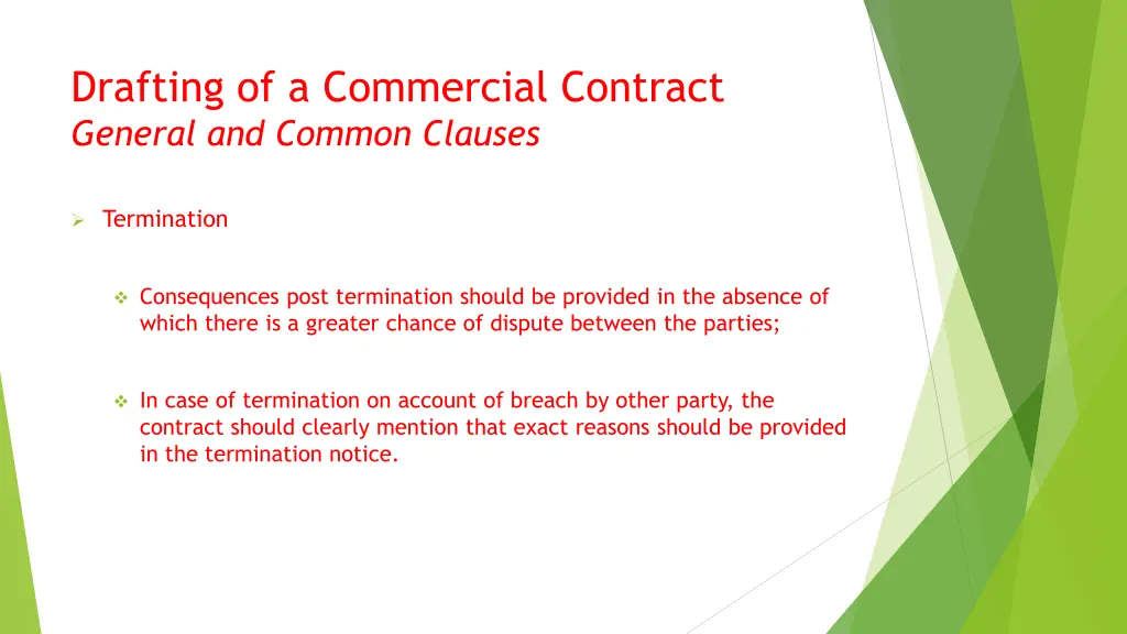 drafting of a commercial contract general 17