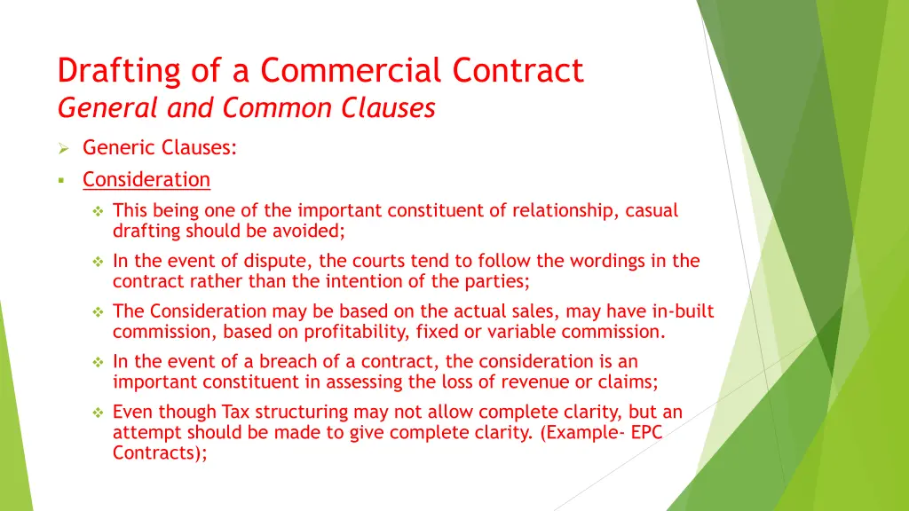 drafting of a commercial contract general 2