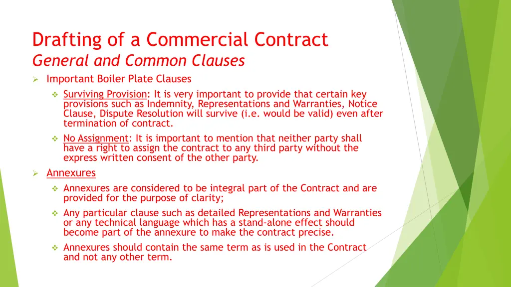 drafting of a commercial contract general 20