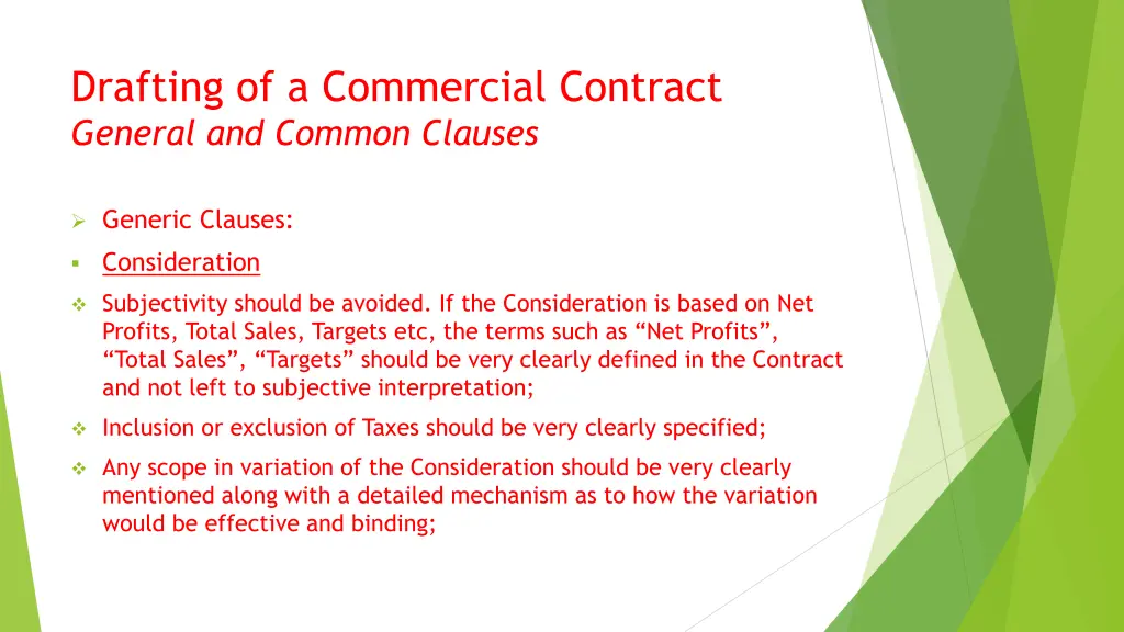 drafting of a commercial contract general 3