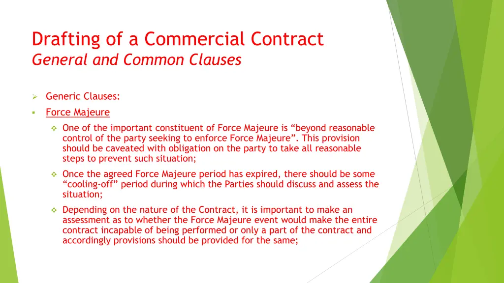 drafting of a commercial contract general 9