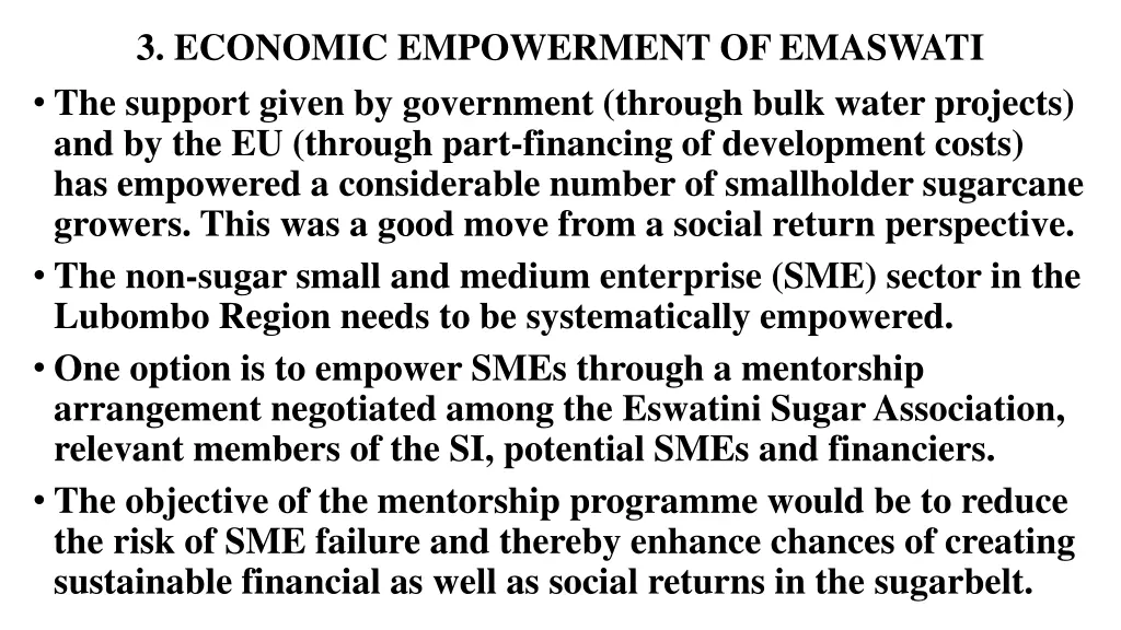 3 economic empowerment of emaswati the support