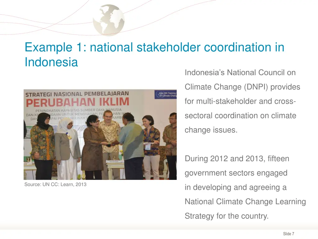 example 1 national stakeholder coordination