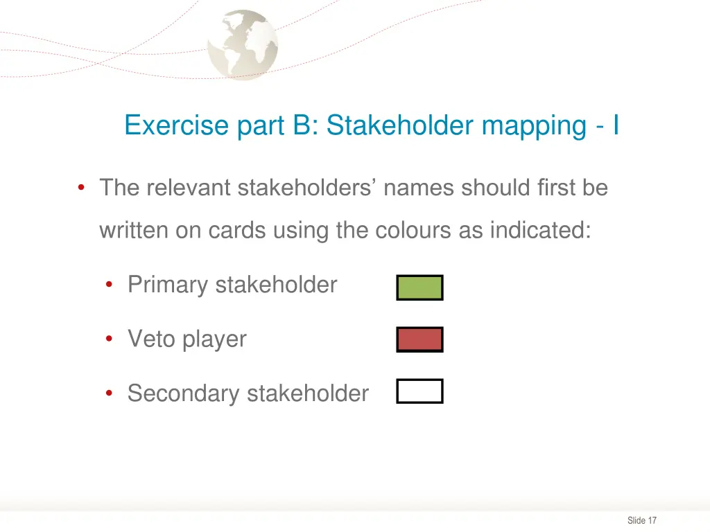 exercise part b stakeholder mapping i