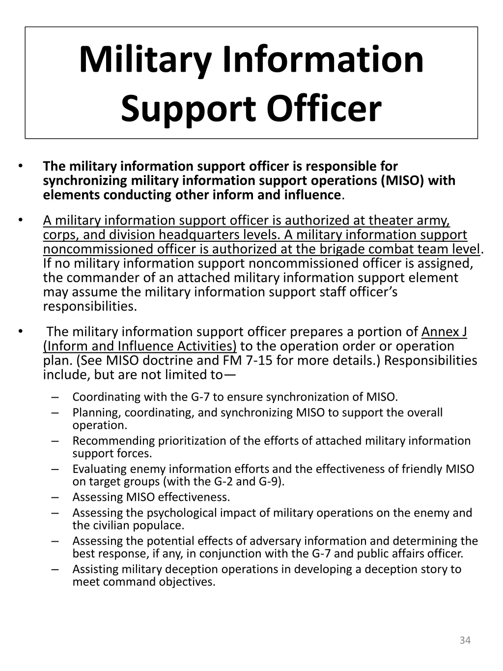 military information support officer