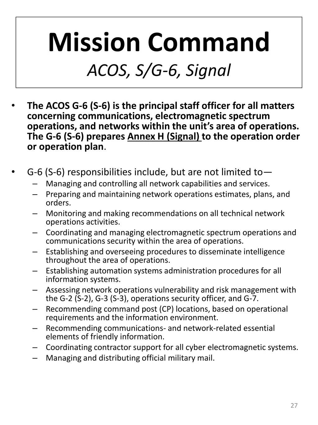 mission command acos s g 6 signal