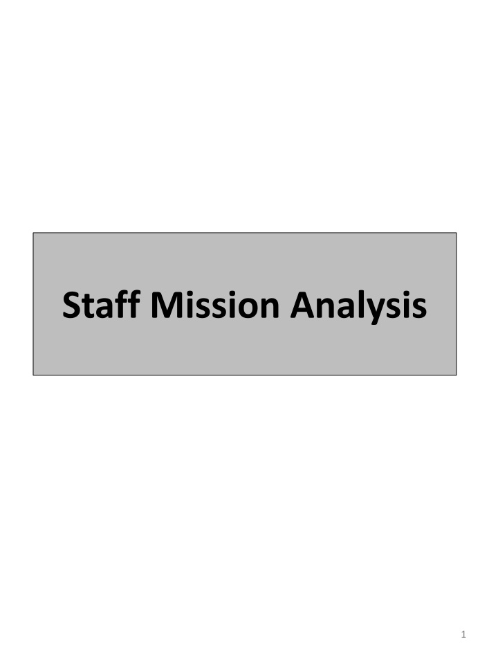 staff mission analysis